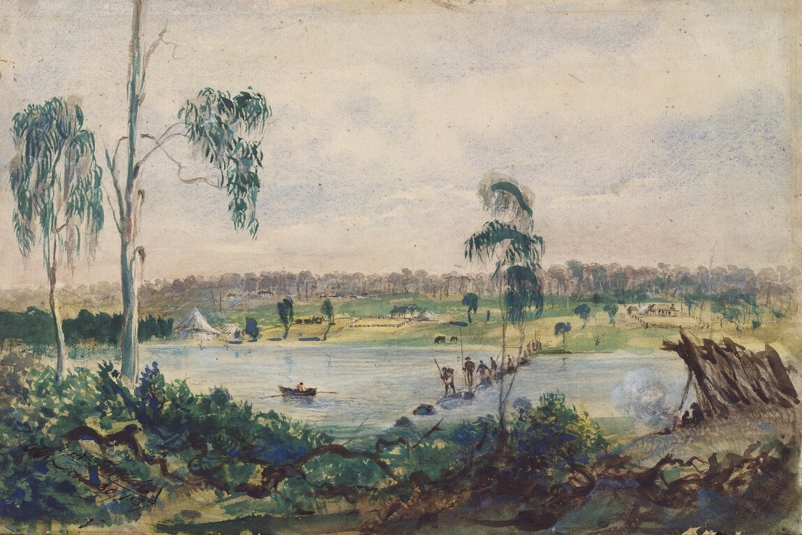 Melbourne from the Falls, Robert Russell (1837)